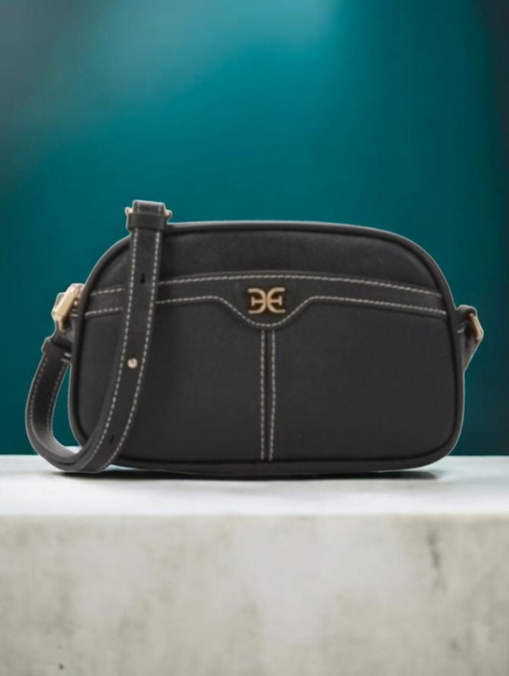 Sam Edelman Black Leather Crossbody Bag